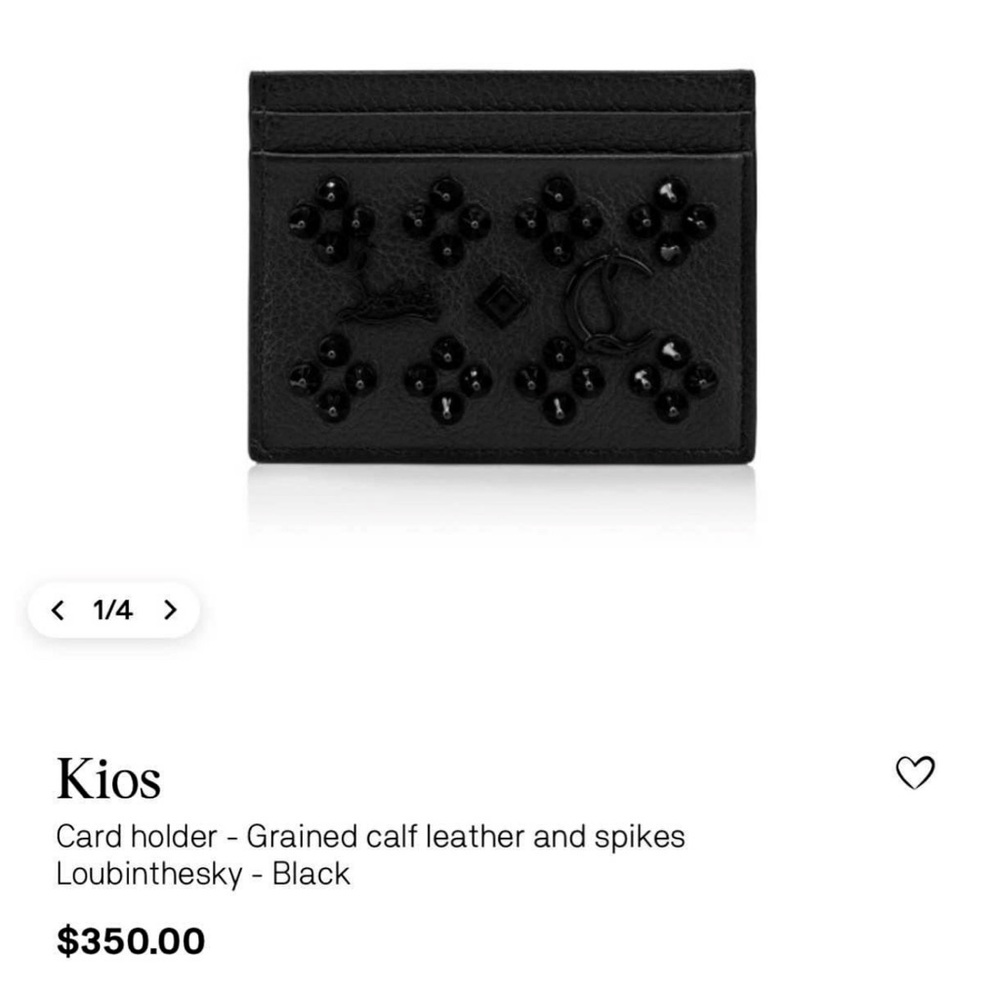 NEW Christian Louboutin Black Card Holder